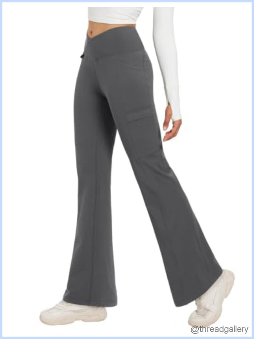 Fleece Lined Hiking Pants Winter Flare Leggings Waterproof Petite 27" Inseam